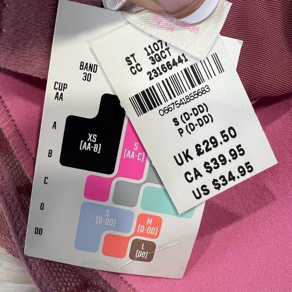 VICTORIA'S SECRET PINK  HALTER LACE BRALETTE BRA PINK MAUVE SDD - Picture 9 of 10